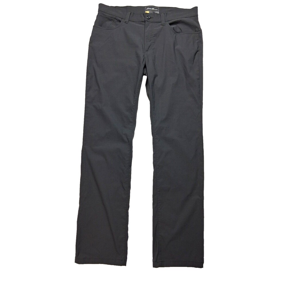Eddie  Bauer Men's Travex Hiking Straight Leg Boot Cut Dark Gray Pants 38X34